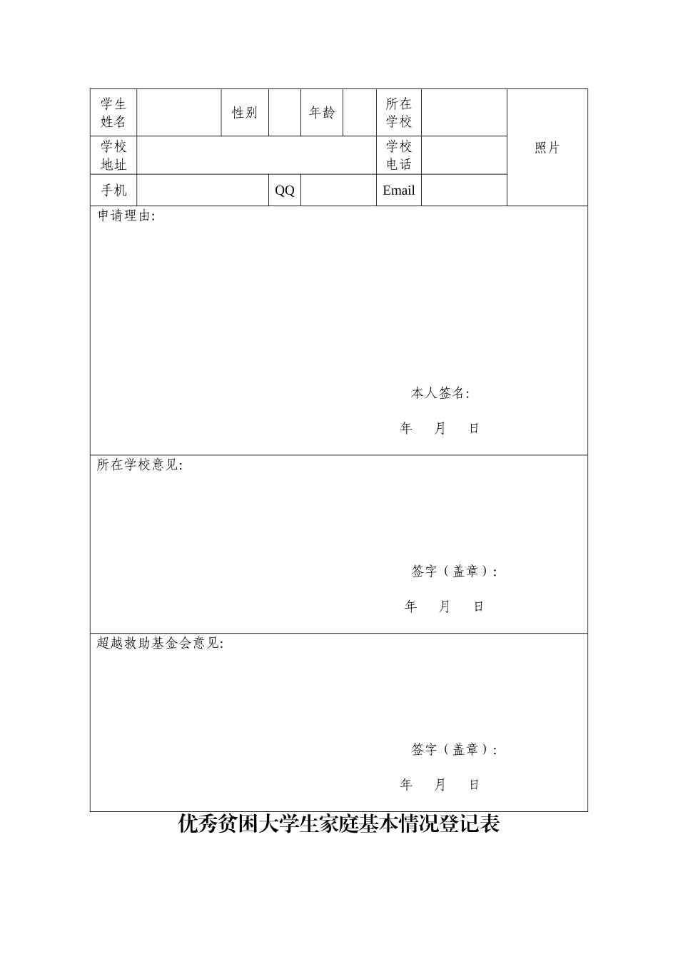 大学生助学金申请表_第2页