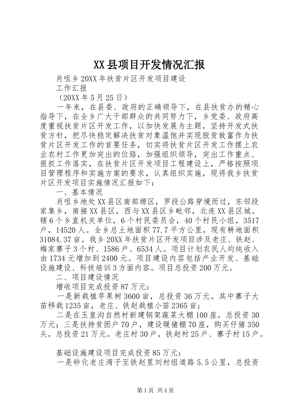 2024年县项目开发情况汇报_第1页