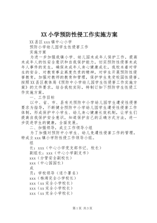2024年小学预防性侵工作实施方案