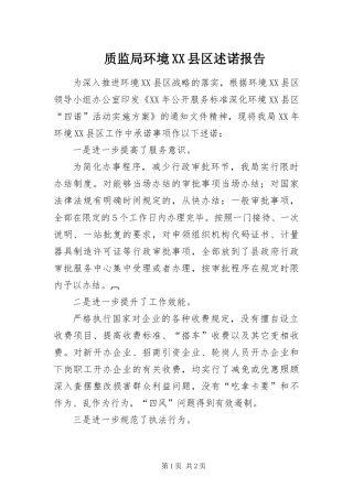 2024年质监局环境县区述诺报告