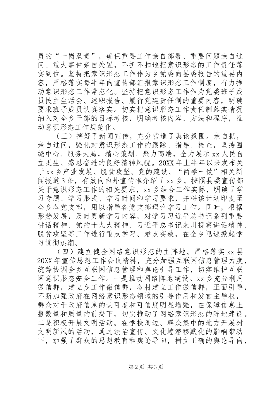 2024年抓意识形态工作述职报告落实意识形态工作责任制述职报告_第2页