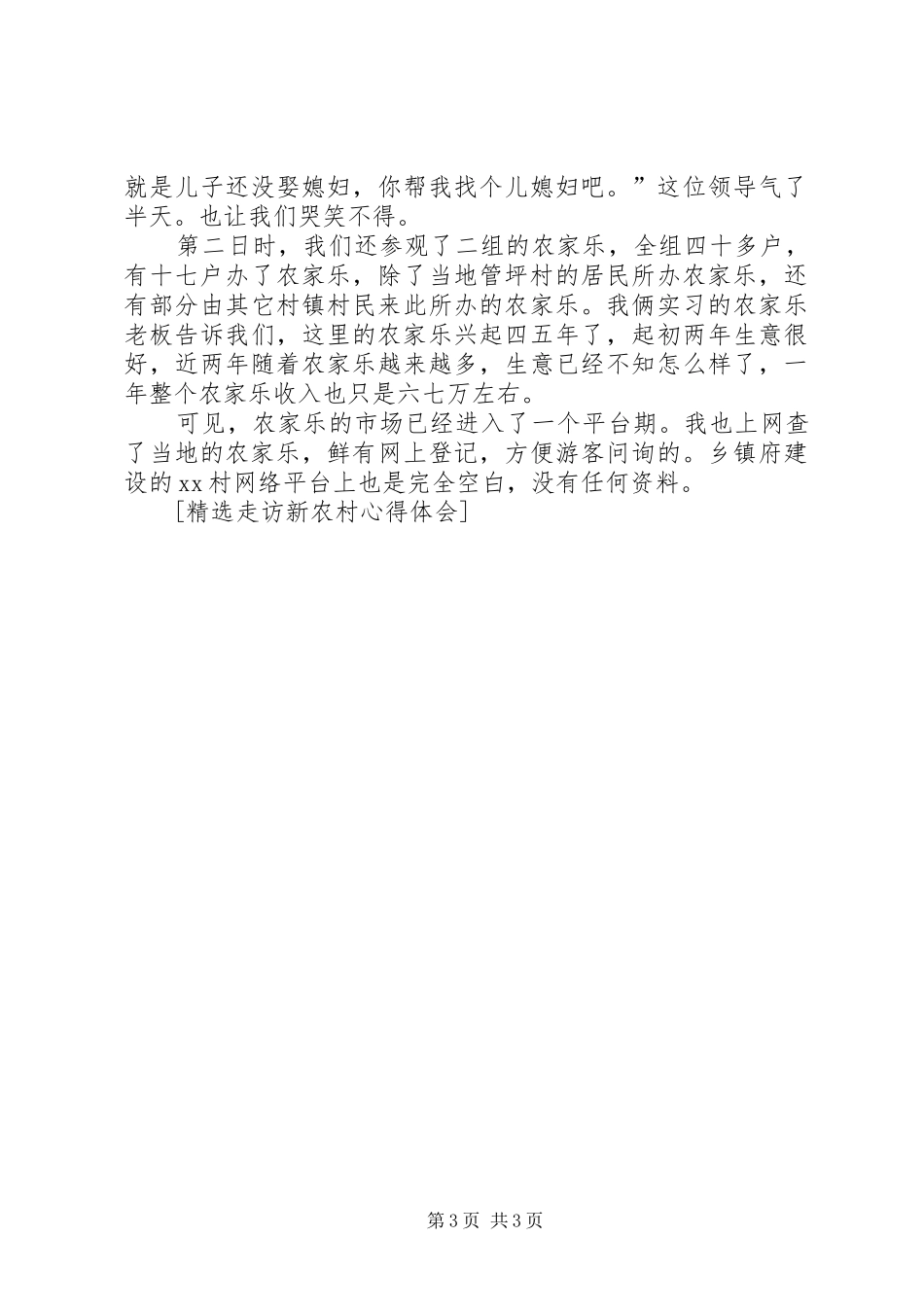 2024年走访新农村心得体会_第3页