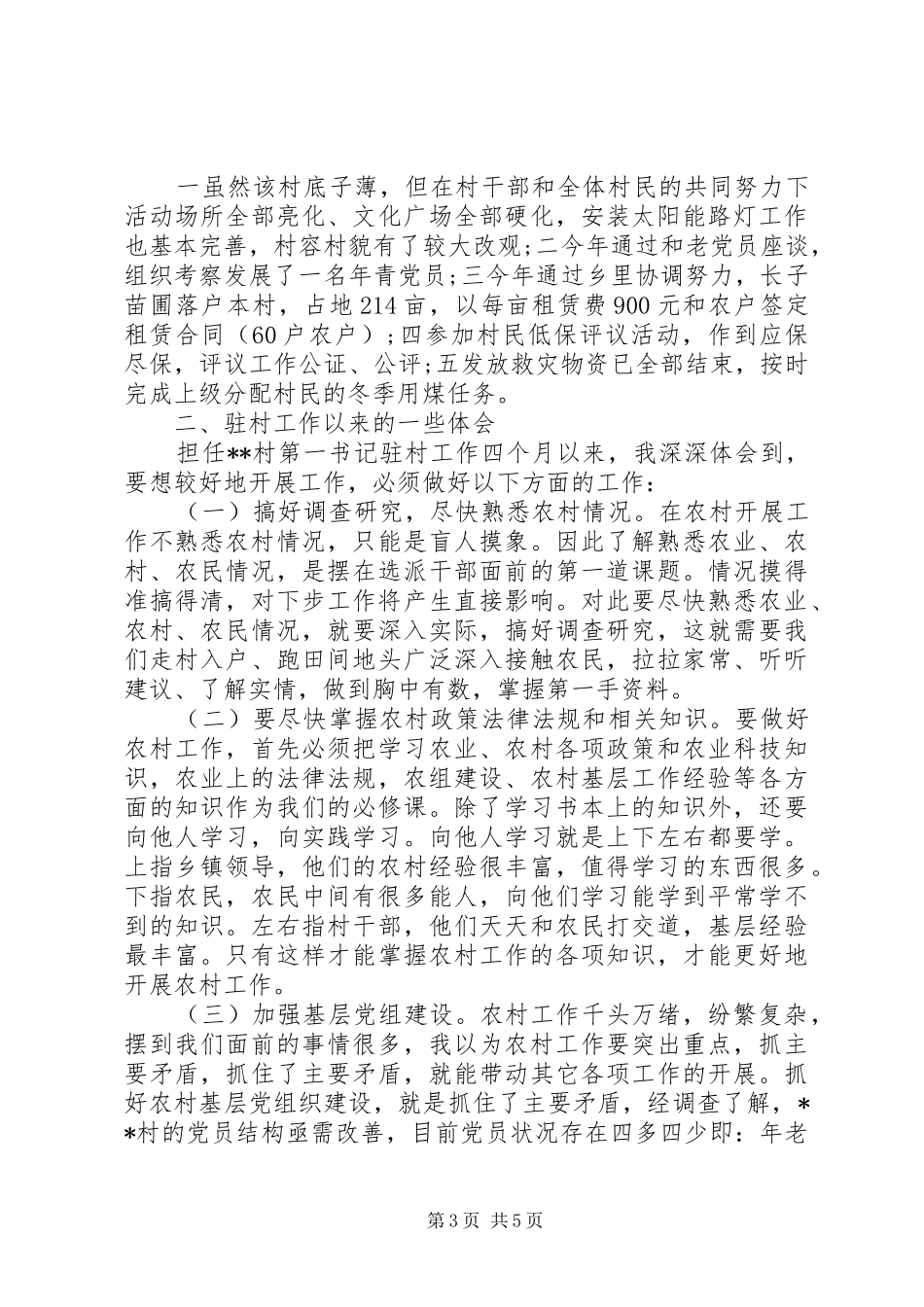 2024年第一书记心得体会_第3页