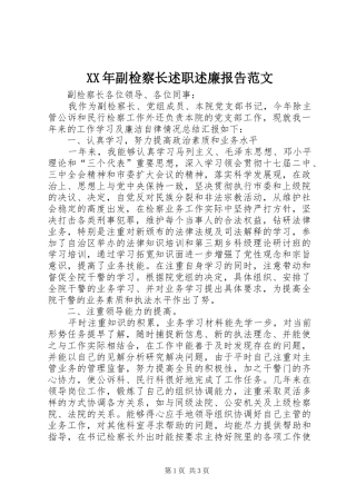 2024年副检察长述职述廉报告范文