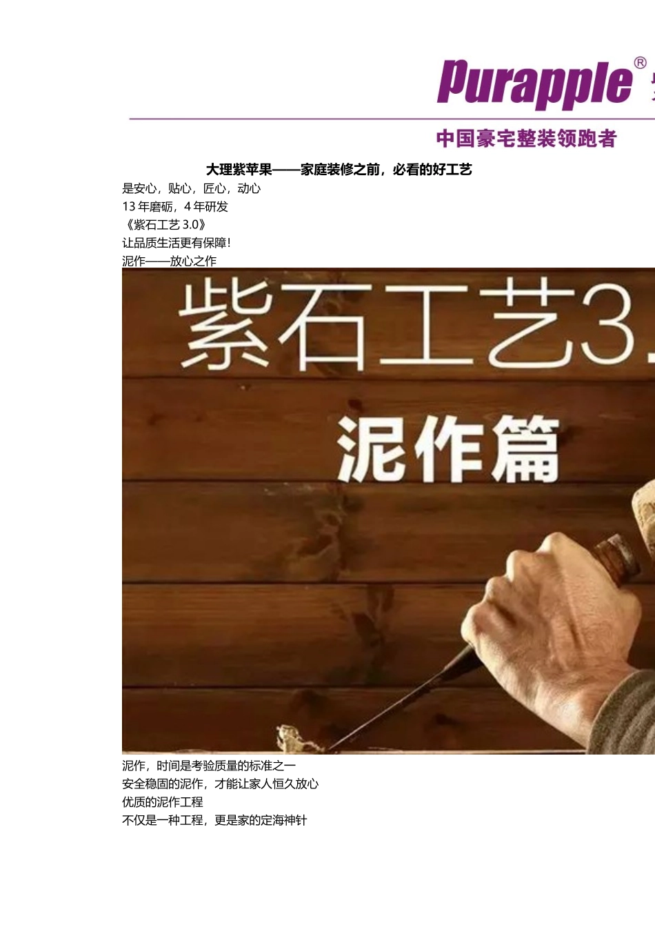 大理紫苹果——家庭装修之前-必看的好工艺_第1页