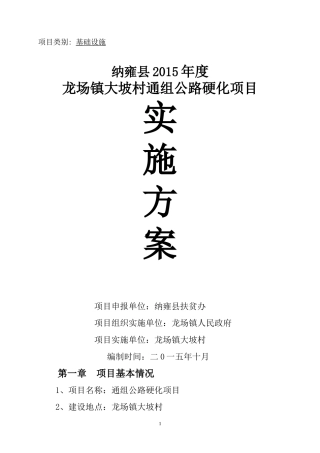大坡村通组公路实施方案v