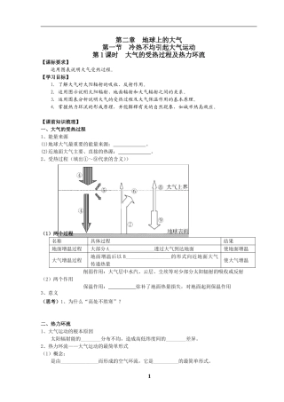 大气的受热过程及热力环流