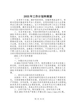 2024年工作计划和展望