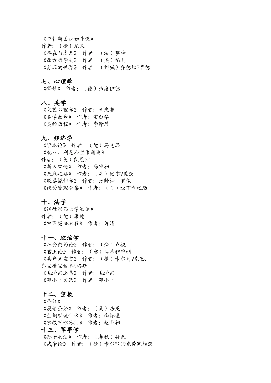 大学四年里要读的100本书_第3页