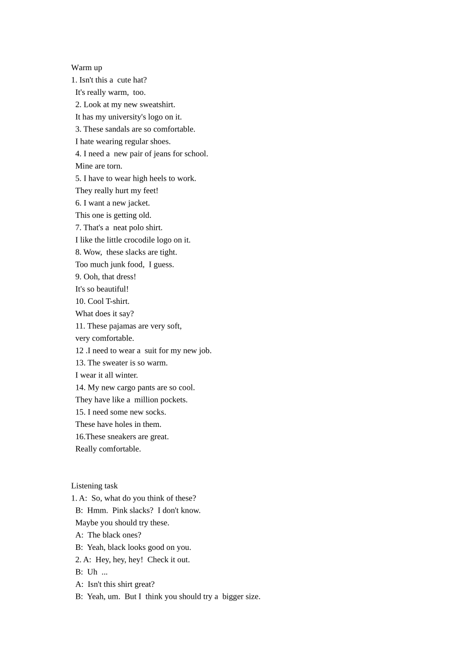 大学体验英语听说教程第三版第一册第三单元听力原文_第1页