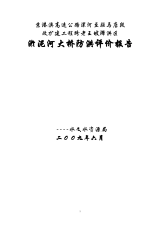 大桥防洪评价报告实例