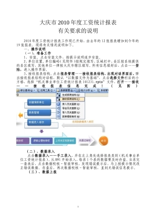 大庆市2010年度工资统计报表