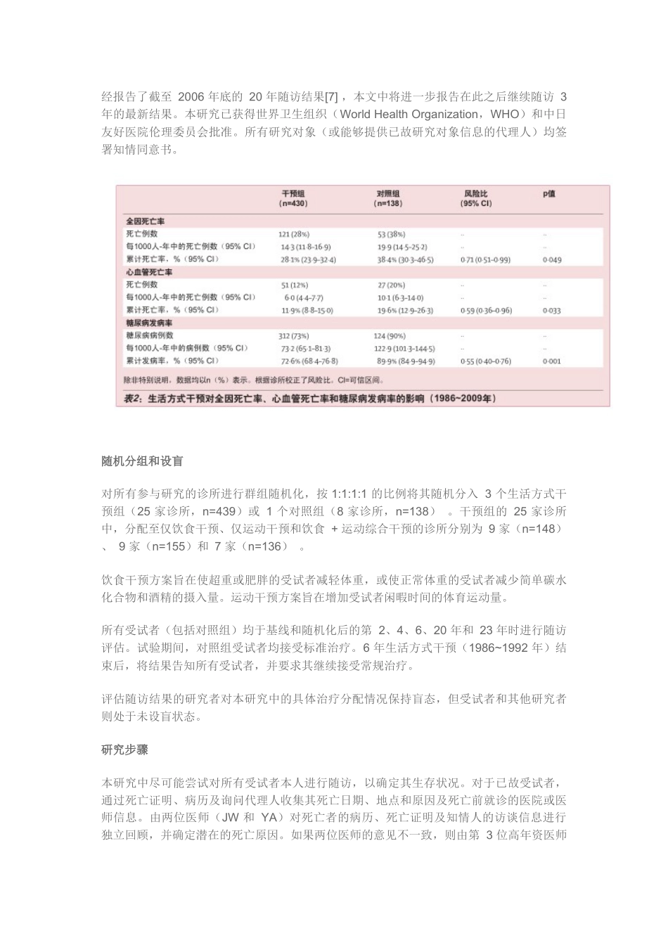 大庆糖尿病预防研究23年随访结果_第3页
