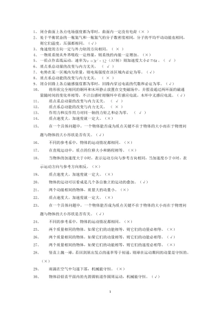 大学物理230道判断题