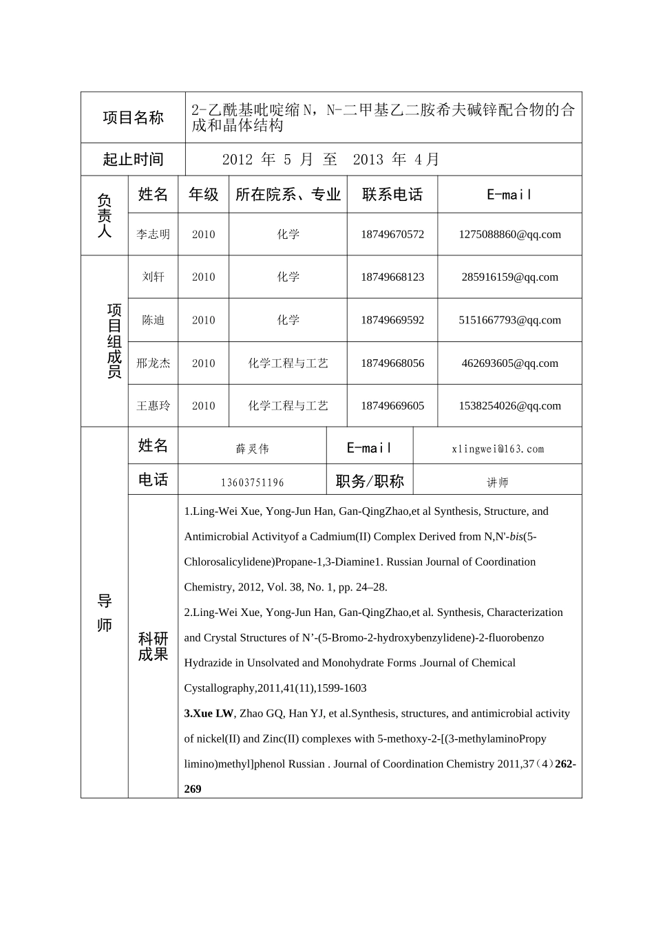 大学生科技创新项目申请书_第2页