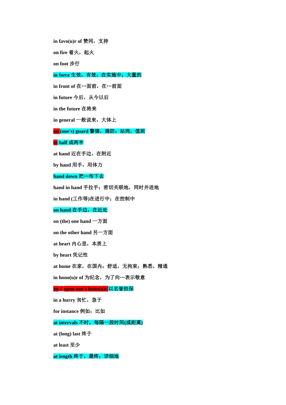 大学英语四级考试重点词组归纳_第3页