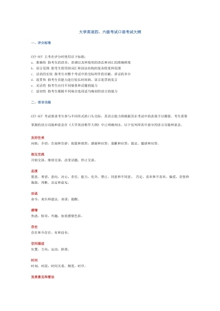 大学英语四级口试