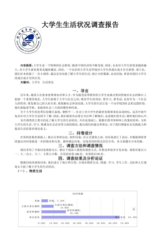 大学生生活状况调查报告