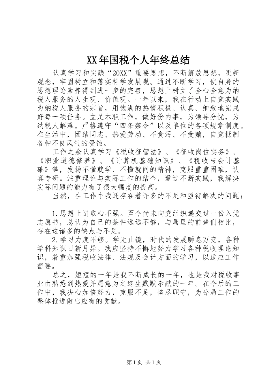 2024年国税个人年终总结_第1页