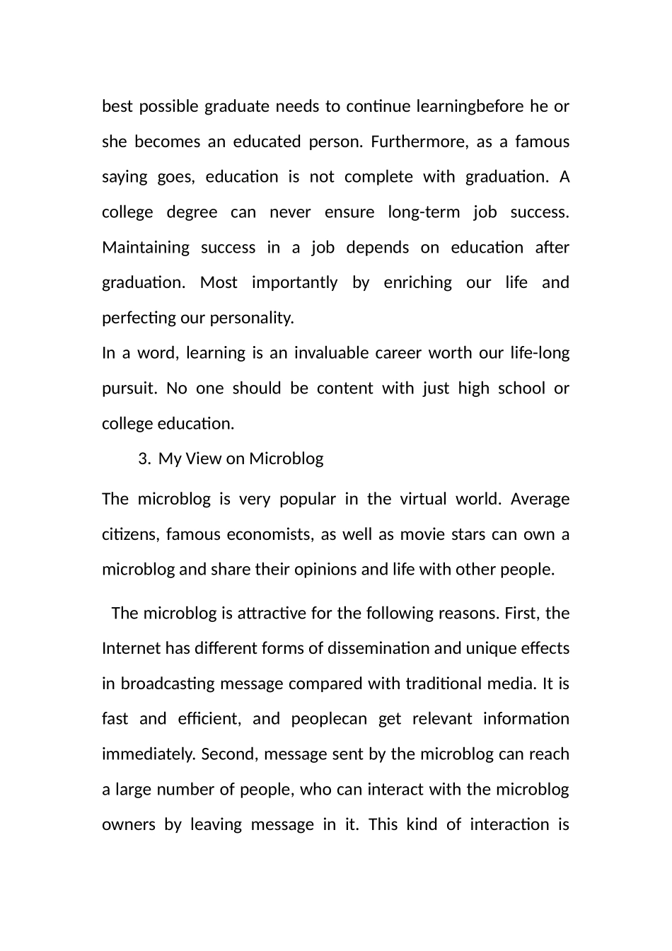 大学英语四级作文25篇_第2页