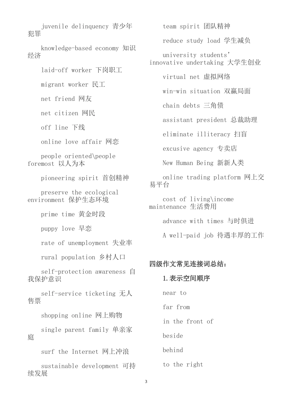 大学英语四级作文话题词汇与短语总结_第3页