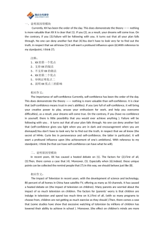 大学英语四级作文经典模板