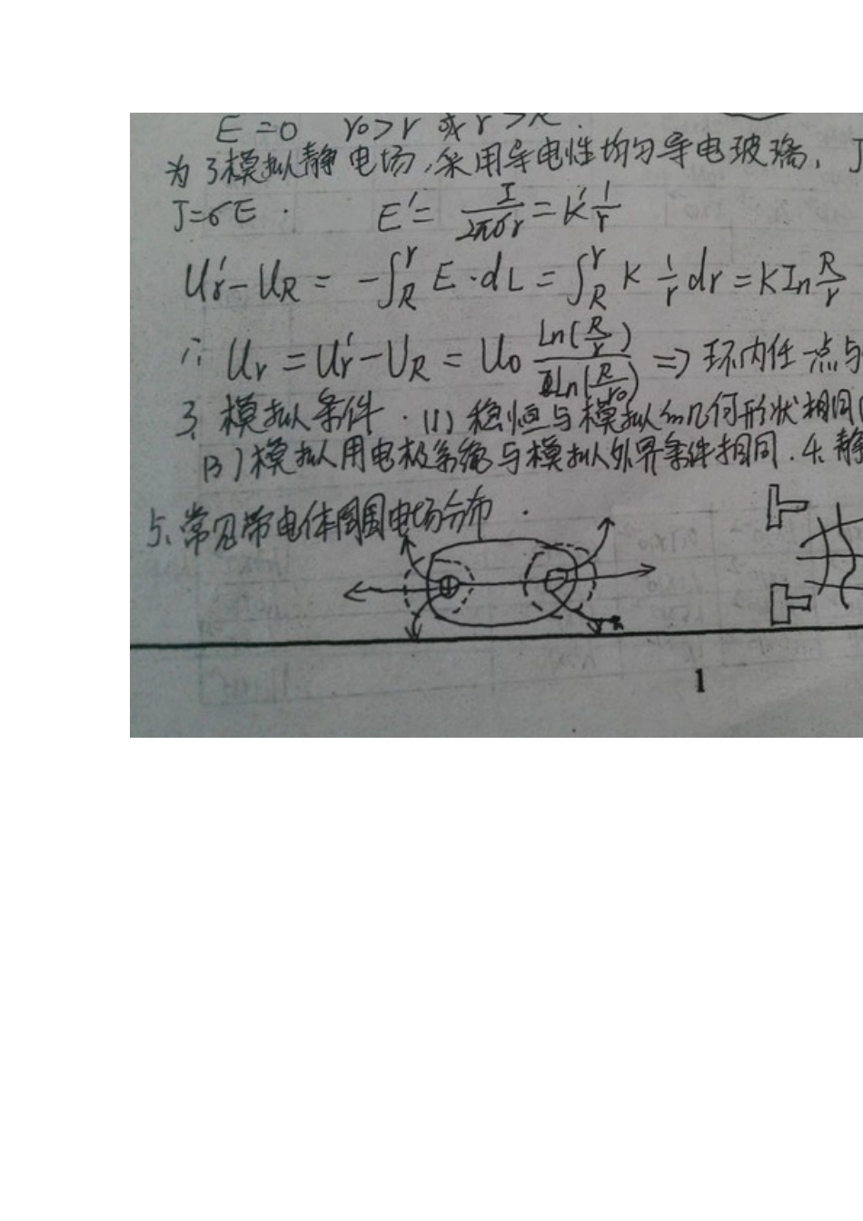 大学物理实验报告--用模拟法测绘静电场_第3页