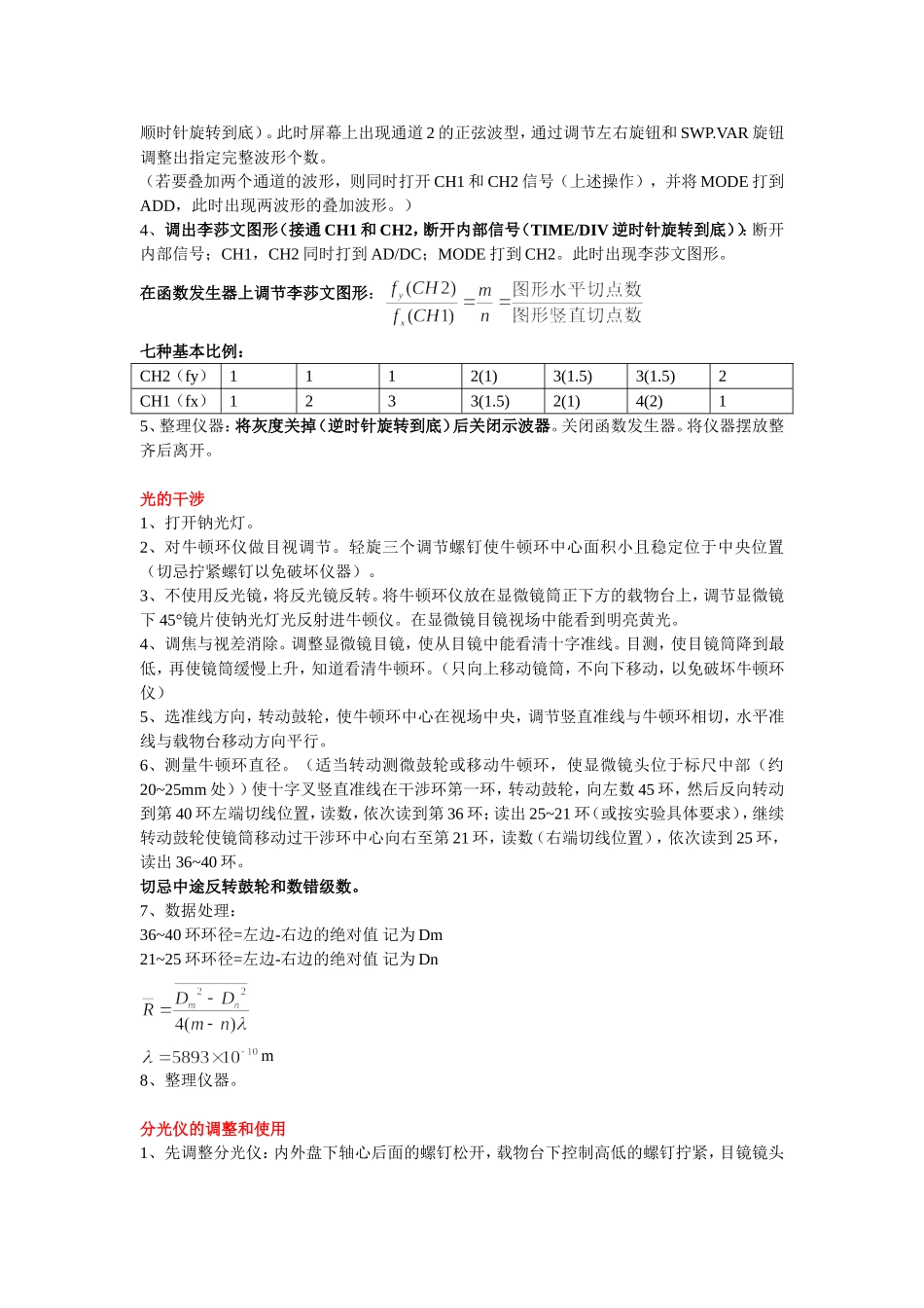 大学物理实验实验步骤总结_第2页