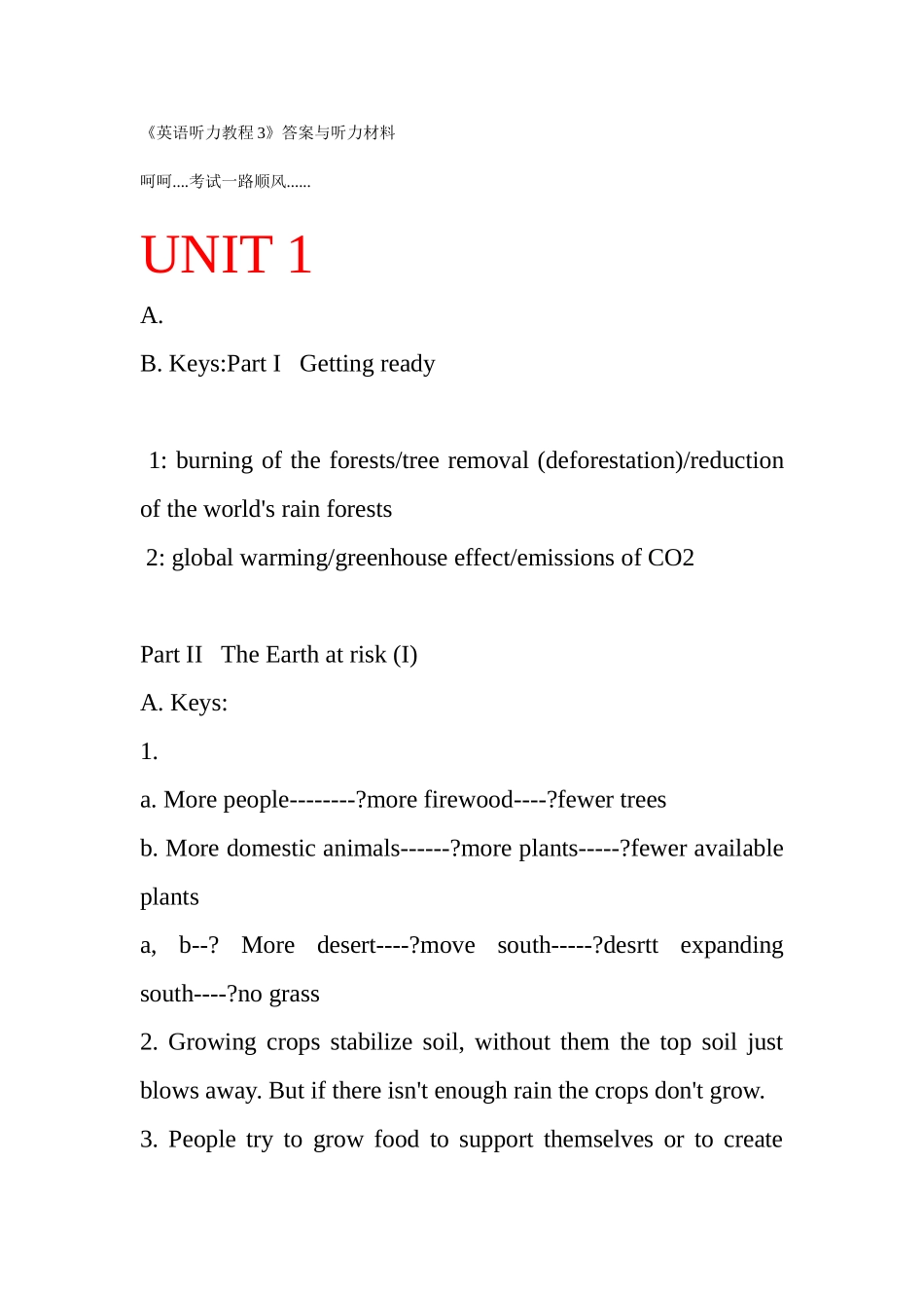 大学英语听力教程第三册答案主编张民伦_第1页
