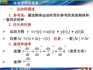 大学物理物理学第三版(刘克哲-张承琚】上册期末考试复习.doc