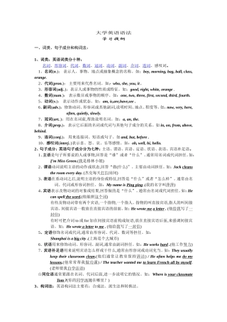 大学英语语法大全-太经典了