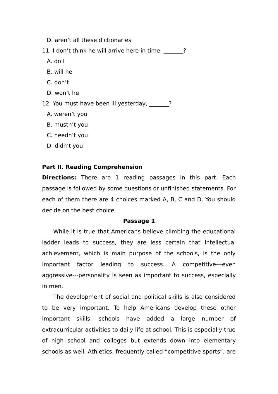 大学英语预备级1习题1_第3页