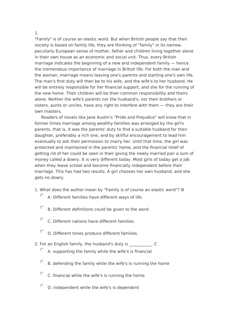 大学英语阅读理解_第1页