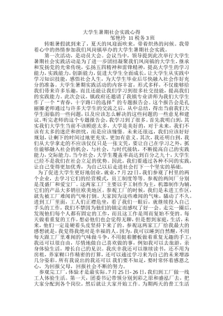 大学生暑期社会实践动员大会心得