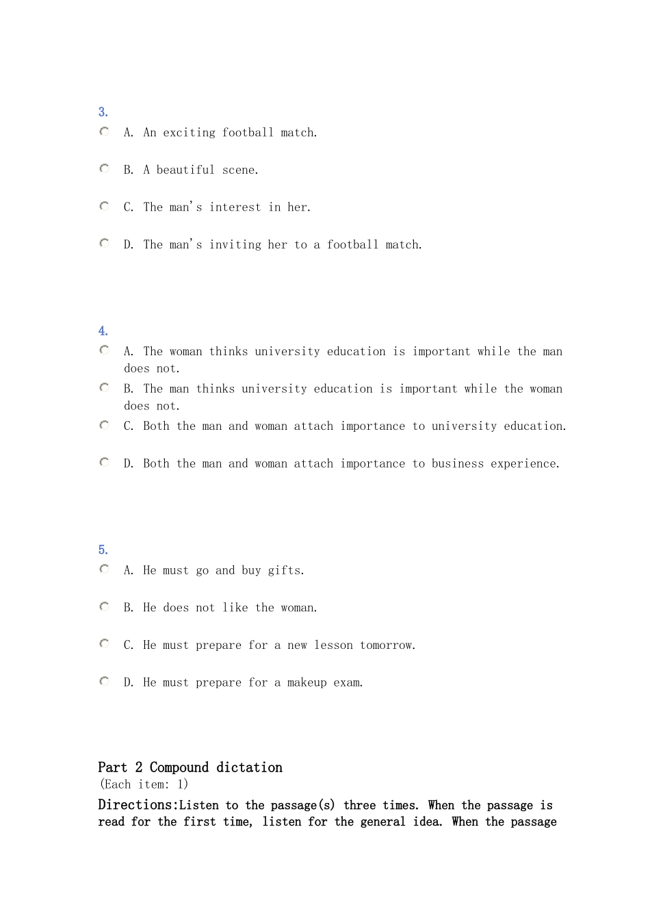 大学英语综合教程B4-U1听力训练及答案_第2页