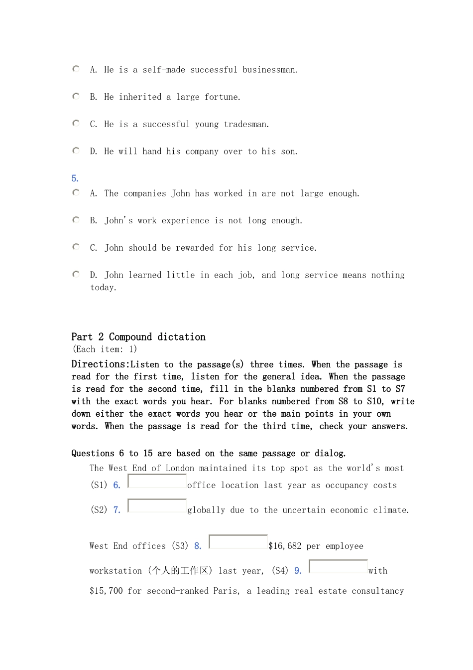 大学英语综合教程B4-U4听力训练及答案_第2页