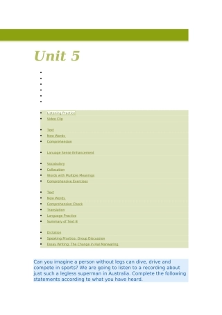 大学英语综合教程course2---unit5