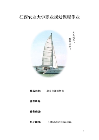 大学职业生涯规划设计书