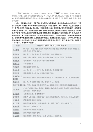 大学中庸论语孟子成语y