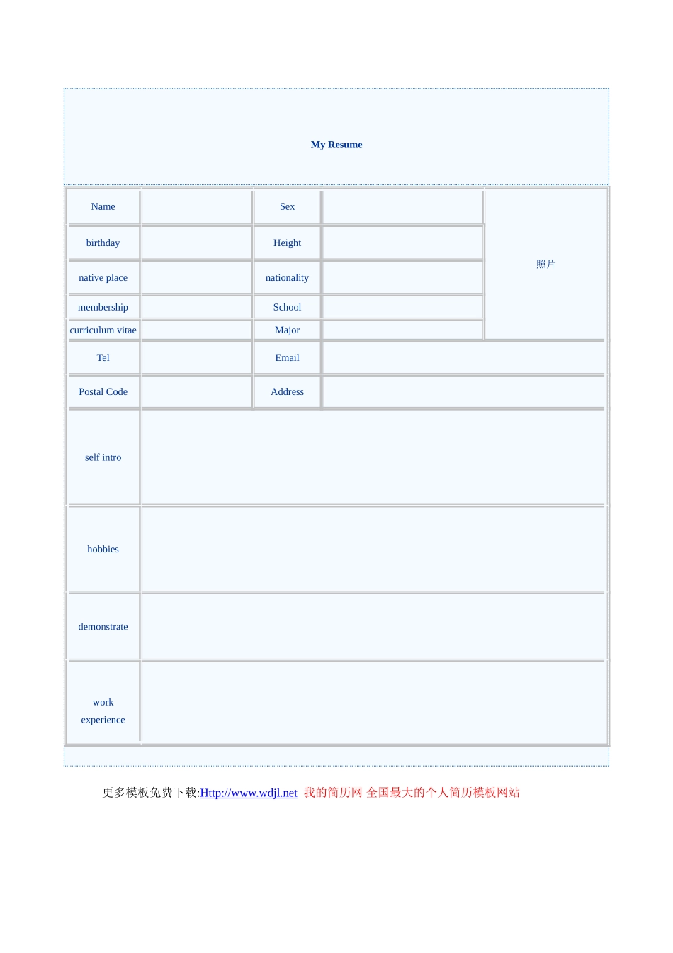 大学生求职简历模板_第2页