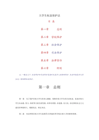 大学生权益保护法
