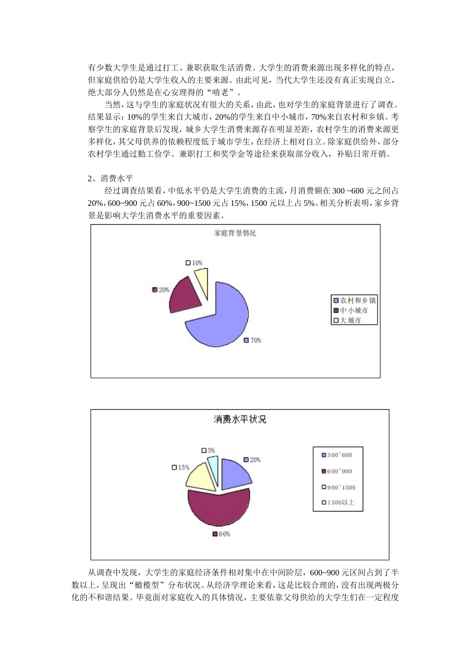 大学生消费水平的调查报告_第2页