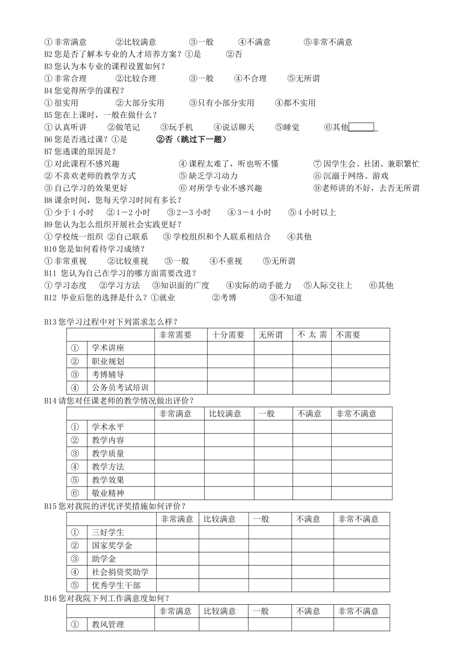 大学生心理健康调查问卷(同名22087)_第2页