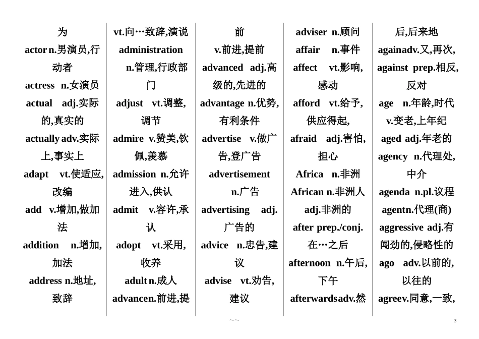 大学英语B级词汇表_第3页