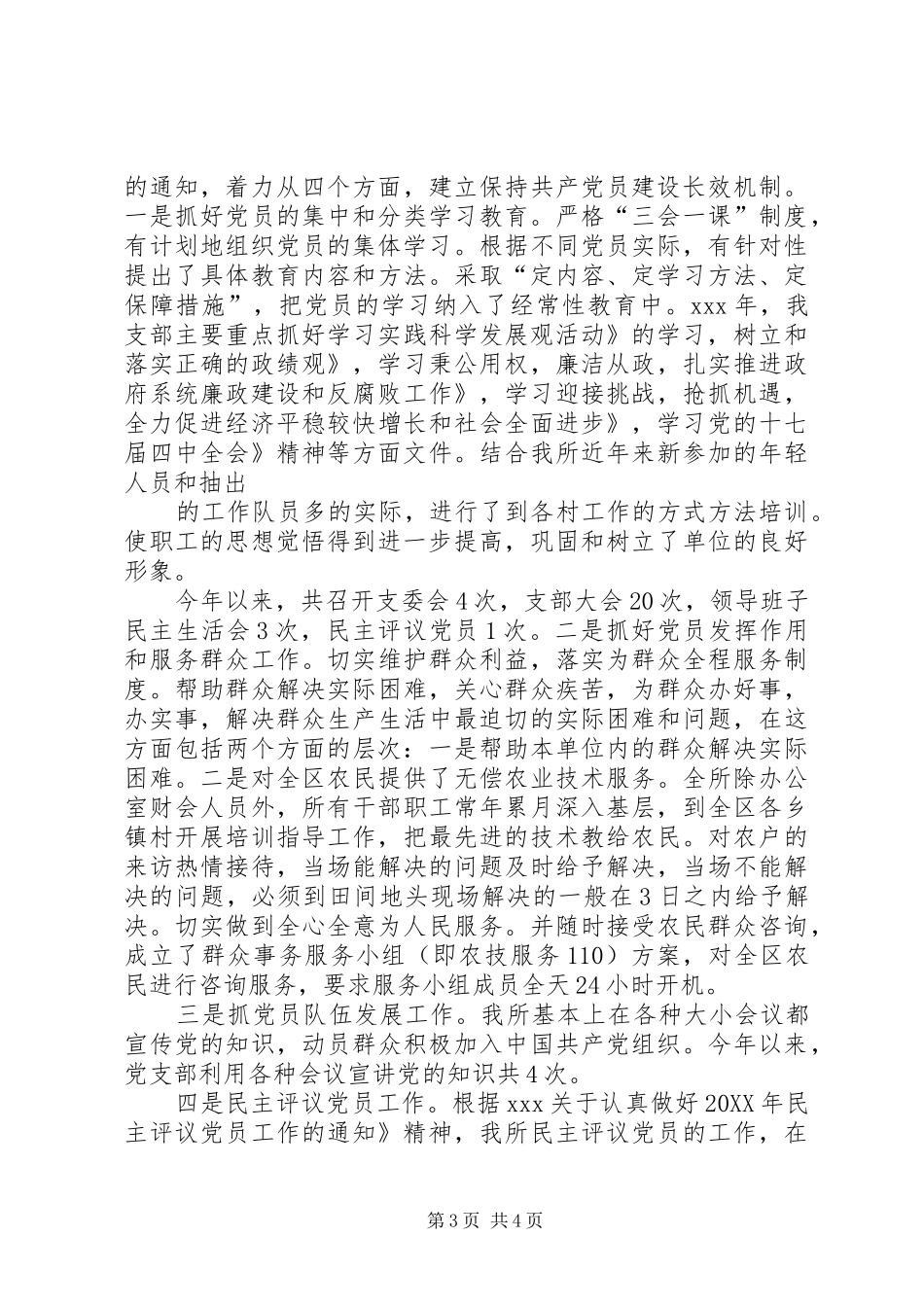 2024年基层党支部工作总结_第3页