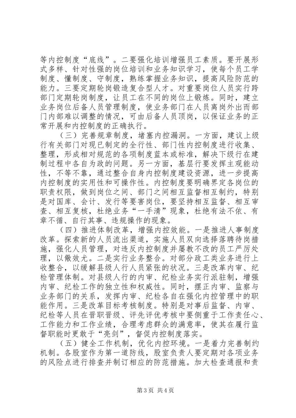 2024年基层人行内部风险控制调研报告_第3页