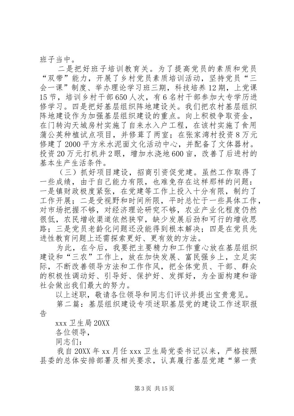 2024年基层组织建设专项述职报告_第3页