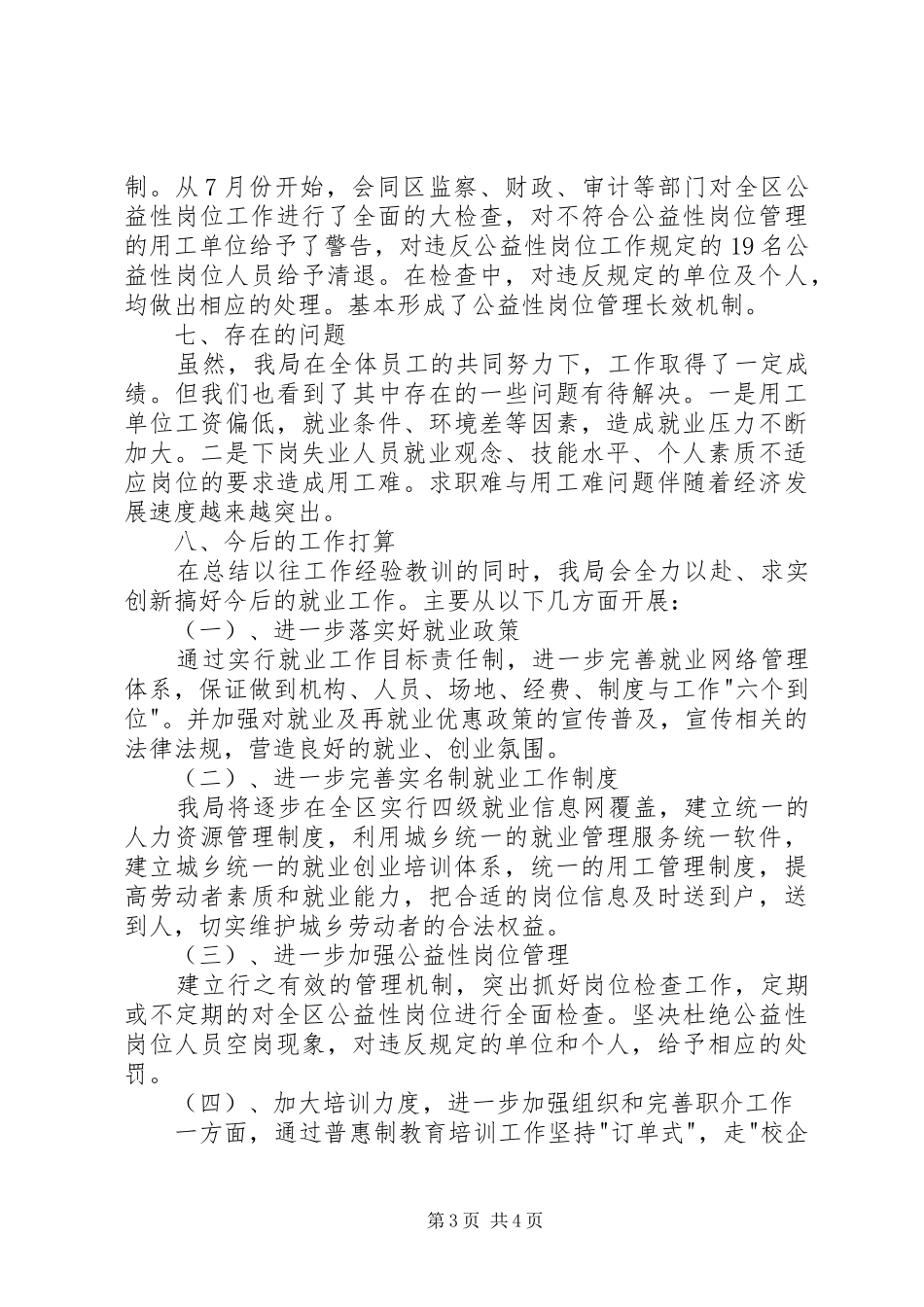 2024年就业专干述职报告_第3页