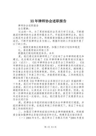 2024年律师协会述职报告