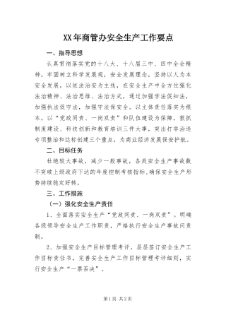 2024年商管办安全生产工作要点
